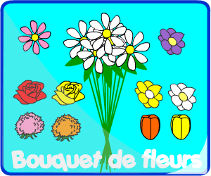 Jeu de bouquet de fleurs